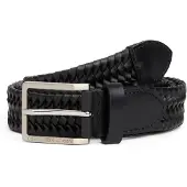 Tommy Hilfiger Woven Leather Square Buckle Belt