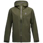 Black Diamond - Vandringskläder - M Highline Stretch Shell Dark Moss för Unisex - Storlek XL - Khaki
