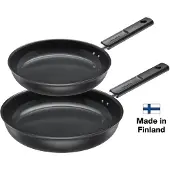 Fiskars - Hard Face Frying Pan Set 24 cm + 28 cm
