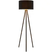 LINDBY Golvlampa , Majken, Svart, Vardagsrum, Trä, Skandinavisk