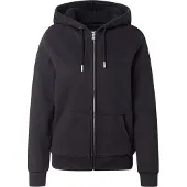 Superdry för kvinnor. W2012323A Borg Fodrad Ziphood svart (M), Casual, Bomull, Lång ärm