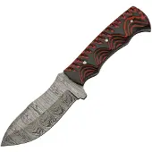Damascus Magma Hunter Drop Point