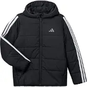 Adidas Vadderad jacka - Essentials 3S - Svart/Vit - - 16 år (176) - Dunjacka