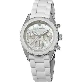Giorgio Armani AR5941 klocka. Kvarts, vit. Damklocka.