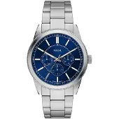 Fossil Analog klocka 'PEARSON' mörkblå / silver / vit