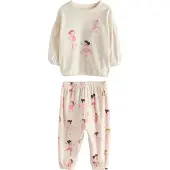 Next Pyjamas mörkbrun / rosa / vit