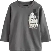 Next T-shirt 'Mickey Mouse' grå / svart / off-white
