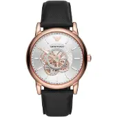 Giorgio Armani AR60013 Automatisk herrklocka i svart läder