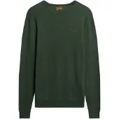 Superdry för män. M6110564A Essential tröja med rund halsringning grön (M), Casual, Nylon