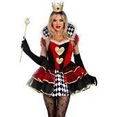 Leg avenue Europe Queen of Hearts-kostym, storlek L