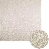 vidaXL Matta ZIZUR gräddvit 240x240 cm jutelook inomhus och utomhus