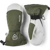 Hestra Army Leather Heli Ski Mitt Olive