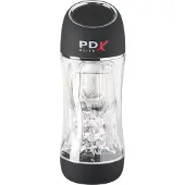 PDX ViewTube Pro - sug‑ och vibrerande masturbator (svart)