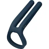 Boners - penisring och vibrator för pung - uppladdningsbar - blå