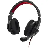 Hama On-ear headset Sladd Stereo Svart, Röd Volymkontroll Datorer