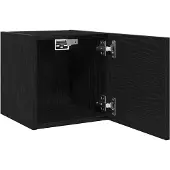 vidaXL TV-bänk Set om 2 Svart ek Konstruerat trä 30,5 x 30 x 30 cm