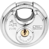 Burg wachter 37761 Hänglås 70.80 mm Ny låsning Rostfritt stål Nyckel