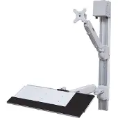 Value Wall-mounted workstation with gas spring