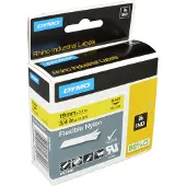 Dymo S0718090 | 18491 | IND Rhino | FlexiBle | svart text - gul tejp | 19mm (original)