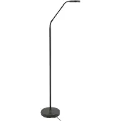Highlight LED golvlampa Round Move, dimbar, Svart, Vardagsrum / matsal, Metall, Modern, LED-golvlampa