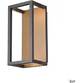 SLV LED utomhus vägglampa Quadrulo, Svart, Aluminium / grå / zink, Modern, LED-vägglampa utomhus