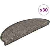 vidaXL Trappmattor självhäftande sisal-look 30 st 65x21x4 cm brunbeige