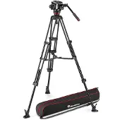 Manfrotto 504x Kulfäste Och Dubbelt Aluminiumstativ Och Central Stabilisator