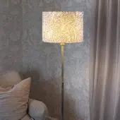 PR Home Golvlampa Amy, Grön, Vardagsrum / matsal, Textil / tyger / siden, Golvlampa
