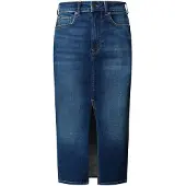 Pepe Jeans för kvinnor. PL9011865FB Midi kjol blå (S), Casual, Bomull, Denim