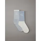 Calvin Klein 2 Pack Glossy Striped Crew Socks