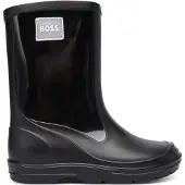 BOSS Kids' rain boots with rubber logo badge