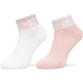 Calvin Klein Jeans 2 Pack Glossy Ribbed Ankle Socks
