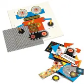Djeco Magnetspel - Kinoptik - 60 delar - Roboter - - One Size - Magnetiska leksaker