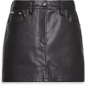 Calvin Klein Faux Leather Mini Skirt