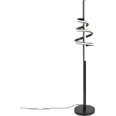 QAZQA Designgolvlampa svart inkl. dimbar LED och 3-stegsbrytare - Rolla