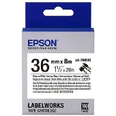 Epson LK-7WBVS | svart text - vit tejp | 36mm (original)