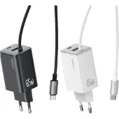 Usams Laddare 65W GaN – kabel ingår