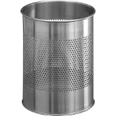 Durable 338123 Papperskorg 15 l (Ø) 165 mm Rostfritt stål Silver 1 st