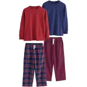 Next Pyjamas chamois / marinblå / röd