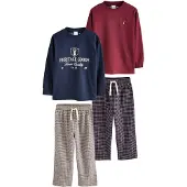 Next Pyjamas marinblå / bordeaux / vit