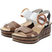Rieker Sandal beige / brun / svart / vit