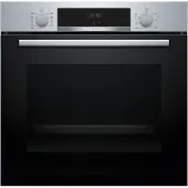 Bosch Serie | 4 HBA514BS3 - Ugn - inbyggd - fördjupning - bredd: 56 cm - djup: 55 cm - höjd: 58.5 cm - med självrengöring - Klass A+ - rostfritt stål