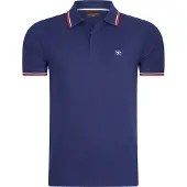Cappuccino Italia Polo SS Polo Applikation Pique Blå