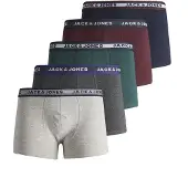Jack & Jones Junior Kalsong marinblå / mörkgrå / mörkgrön / vinröd