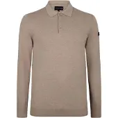 Presly & Sun Sweater Brad Långärmad Stickad Polo Beige