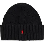 Ralph Lauren unisex. 323980663003 Bomullsmössa i svart flätmönster (L/XL), Casual