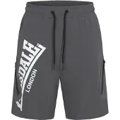Lonsdale Sportbyxa 'Alresford' mörkgrå / vit