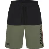 Lonsdale Badshorts 'Hayling' oliv / röd / svart