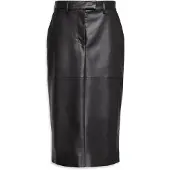 Calvin Klein Faux Leather Midi Skirt
