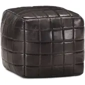 vidaXL Pouf 40 x 40 x 40 cm Cuir véritable de chèvre